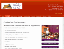 Tablet Screenshot of charliessalathai.com.au